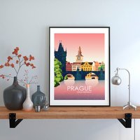 Prague Poster. Printed in High Quality Paper. Traveller Poster von kawaink