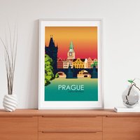 Prague Poster. Printed in High Quality Paper. Traveller Poster von kawaink