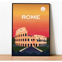 Rome Poster. Printed in High Quality Paper. Traveller Poster von kawaink