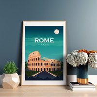 Rome Poster. Printed in High Quality Paper. Traveller Poster von kawaink