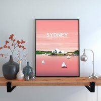 Sydney Poster. Printed in High Quality Paper. Traveller Poster von kawaink