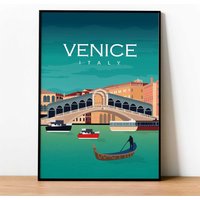 Venice Poster. Printed in High Quality Paper. Traveller Poster von kawaink