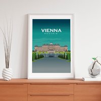Vienna Poster. Printed in High Quality Paper. Traveller Poster von kawaink