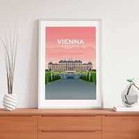 Vienna Poster. Printed in High Quality Paper. Traveller Poster von kawaink