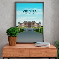 Vienna Poster. Printed in High Quality Paper. Traveller Poster von kawaink