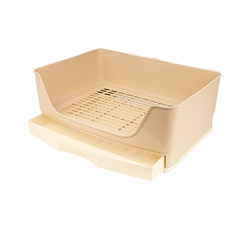 kawehiop Leicht zu reinigen und zu pflegen Eck Toilettenbox für Haustiere S Komfort Toilettenbox aus Kunststoff mit Gitter Töpfchentrainer Größere Haustierpfanne, Beige kawehiop Leicht zu reinigen und zu pflegen Eck Toilettenbox für Haustiere S Komfort Toilettenbox aus Kunststoff mit Gitter Töpfchentrainer Größere Haustierpfanne, Beige von kawehiop