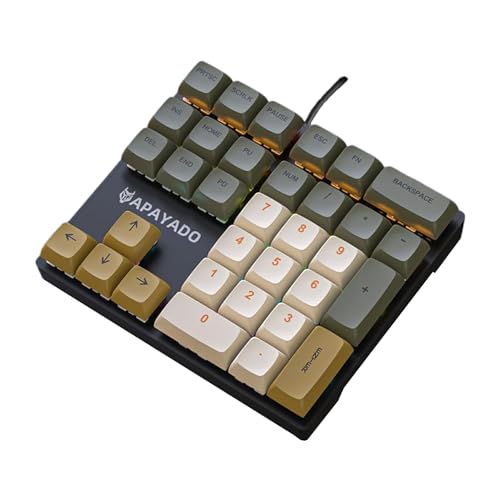 kawehiop RGB Finanz und Buchhaltungstastatur XDA passt Sich den Fingern an und ermöglicht eine schnelle Eingabe. Verbessert die Eingabegeschwindigkeit und genauigkeit. ABS Tastatur, Grüne Greenaxis von kawehiop
