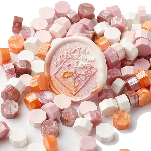 kawehiop Retro Wachs Wachsperle rosa und orange Wachsperlen Siegelsiegel Retro Perlen dekorative Hochzeitseinladungen, Briefumschläge, Rosa Serie kawehiop Retro Wachs Wachsperle rosa und orange Wachsperlen Siegelsiegel Retro Perlen dekorative Hochzeitseinladungen, Briefumschläge, Rosa Serie von kawehiop