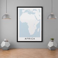 Afrika Kontinent Karte Print Minimalist Home Map Poster Wand-Dekor Afrika Kontinent Karte Print Minimalist Home Map Poster Wand-Dekor von kazaloop