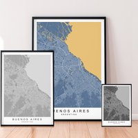 Argentinien Karte Stadt Drucken Minimalist Poster Wand-Dekor - Gemischte Farben Erhältlich Argentinien Karte Stadt Drucken Minimalist Poster Wand-Dekor - Gemischte Farben Erhältlich von kazaloop