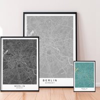 Berlin Karte Deutschland Print Poster Minimalist Home Map Wall Decor Berlin Karte Deutschland Print Poster Minimalist Home Map Wall Decor von kazaloop