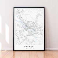 Bremen Karte Deutschland Print Poster Minimalist Home Decor Wall Art Bremen Karte Deutschland Print Poster Minimalist Home Decor Wall Art von kazaloop