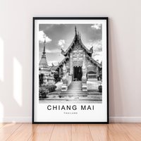 Chiang Mai Thailand Druck Reise Poster Minimalist Home Wand Dekor Chiang Mai Thailand Druck Reise Poster Minimalist Home Wand Dekor von kazaloop