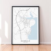 Dundalk Irland Karte Print Poster Minimalist Home Decor Wall Art Dundalk Irland Karte Print Poster Minimalist Home Decor Wall Art von kazaloop