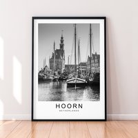 Hoorn Niederlande Reise Druck Minimalist Home Travel Poster Wall Decor von kazaloop