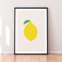 Lemon Print Poster Wand Kunst Gelb Kinder Küche Kinderzimmer Druck Dekor Bild Obst von kazaloop