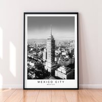 Mexiko-stadt Posterdruck Minimalist Home Map Poster Wand-Dekor von kazaloop
