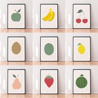 Obst Druck Poster Wand Kunst Kinder Küche Kinderzimmer Dekor Bild Drucke von kazaloop