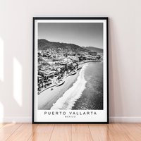 Porto Vallarta Druck Bild Stadt Poster Minimalist Home Travel Mexiko Wand Dekor von kazaloop