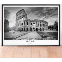 Rom Colosseum Italien Print Poster Reise Minimalist Travel Wall Decor Art von kazaloop