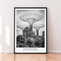 Singapur Print Reise Poster Bild Minimalist Home Wand Dekor von kazaloop