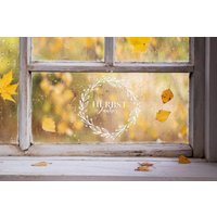 25x25 cm - Sticker/Aufkleber Für Herbstliche Deko/Blumen Fensteraufkleber Windlicht in Vielen Farben von kbPhotographieDesign