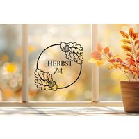 sticker/Aufkleber Für Herbstliche Deko/Blumen Fensteraufkleber Windlicht in Vielen Farben - Design 3 Abverkauf von kbPhotographieDesign