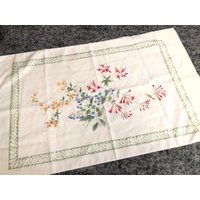 Vintage J C Penney One King Kissenbezug Grüne Grenze Und Frühlingsblumen Center-Jc Bettwäsche, Preis Jeweites von kchoos