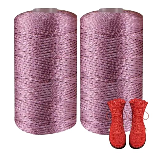 2 Stück 100 G Häkelgarn, Handgewebtes Leichtes Eisseidengarn, Polyester-Hohlgarn, Geeignet Für Coole Sommerhüte, Schuhe Und Taschen, Handgewebte Häkeltaschen Und Kissen (Leichte rote Bohnenpaste) von kdkskss