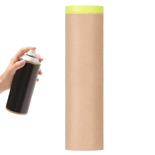 kdkskss Abdeckpapier Malerkrepp, 60cm x 12m Lackabdeckpapier Mit Klebeband, Auto-Außenzubehör, Geeignet Für Möbel, Karosserieschutz Und Wandverkleidung von kdkskss