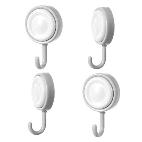 kdkskss Adhesive Shower Hooks - 4 Stücke Klebende 360 Grad Drehbare Küchenhaken | Haushaltsorganisation Für Kabine Nachttisch Bad - Badezimmer Wohnbereich Ferienhaus Camping Schlafzimmer von kdkskss