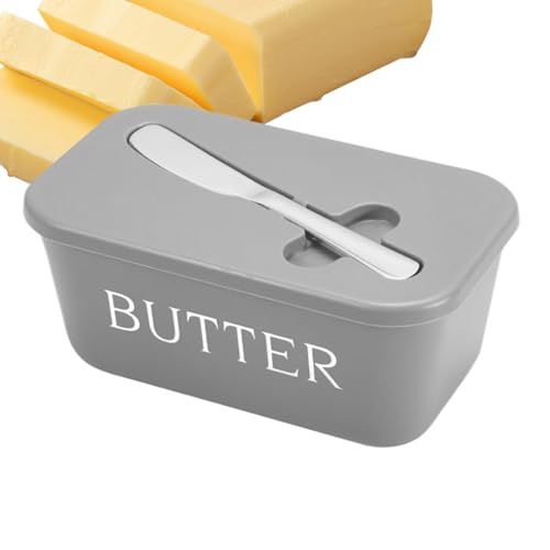 kdkskss Butterbehälter | Butterdose Mit Deckel | Luftdichter Käsebehälter Mit Schneidewerkzeug Für Haushalt Küche Kochen Backen Camping von kdkskss