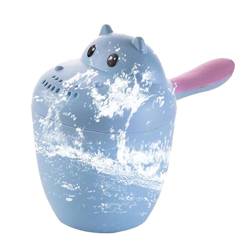 kdkskss Cartoon Form Baby Badespülbecher, Becher Dusche Badewanne Wasserfall Schützt Die Augen, Bequem Für Erwachsene Und Babys Beim Haarewaschen (Blau) von kdkskss
