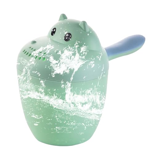 kdkskss Cartoon Form Baby Badespülbecher, Becher Dusche Badewanne Wasserfall Schützt Die Augen, Bequem Für Erwachsene Und Babys Beim Haarewaschen (Grün) von kdkskss