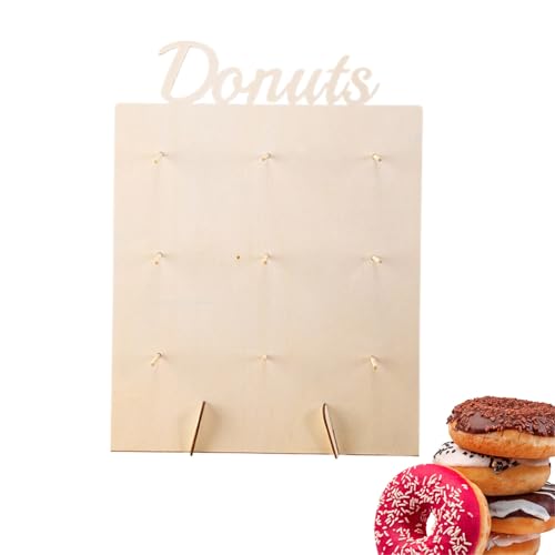 kdkskss Donut Halter Ständer Party,Holz 9-Fach Donut Ständer für Hochzeit | Präsentationständer Für Café Buffet Tischdekoration Weihnachten Hochzeit Geburtstag | Buffet Tafel von kdkskss