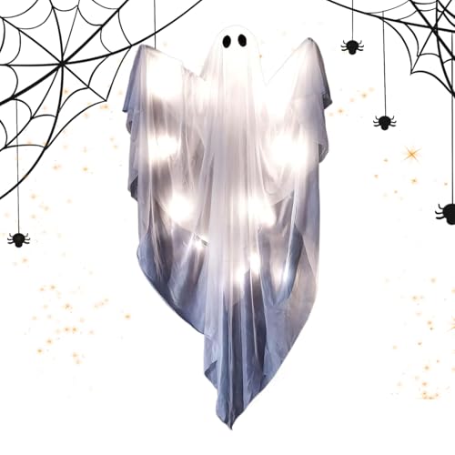 kdkskss Geist Deko | Halloween Dimmbare Leuchtgeister Dekoration,Mit Klängen Aufhängbare Figuren Niedliche Statue Leuchtend Für Innen Außen Haus Party Nacht Fenster Tür Garten kdkskss Geist Deko | Halloween Dimmbare Leuchtgeister Dekoration,Mit Klängen Aufhängbare Figuren Niedliche Statue Leuchtend Für Innen Außen Haus Party Nacht Fenster Tür Garten von kdkskss