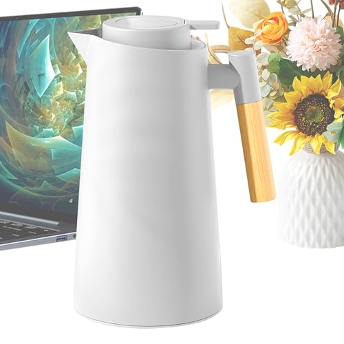 kdkskss Kaffeekaraffen Zum Warmhalten | 1L Isolierkanne Mit Glaseinsatz | Teekrug Für Küche Und Zuhause von kdkskss