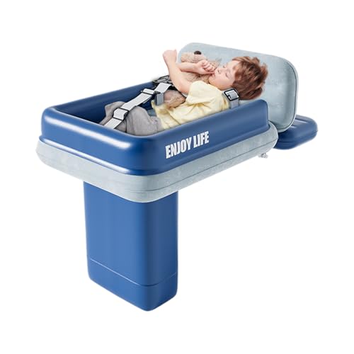 kdkskss Kleinkinder Flugzeugbett,Aufblasbare Kinder Luftmatratze - Klappbar Tragbar Weiche Baby Luftmatratze Für Flug Camping Auto Reise von kdkskss