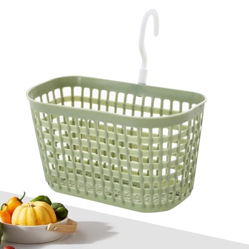 kdkskss Mesh Storage Organizer Korb, atmungsaktives Netzspeicher -Organizer mit 360 ° Rotationshaken | Abflussfunktion -Tablett für Haushaltsvorräte, Haushaltsbadentübung mit hohlen Design von kdkskss