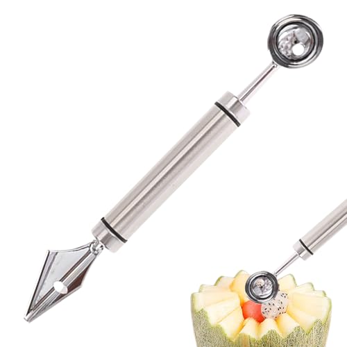 kdkskss Schnitzwerkzeuge - Edelstahl Doppelkopf Fruchtkugelformer Löffel,Löffel Für Dessert Küche Melone Pitaya Kiwi | Butter Birne Servieren kdkskss Schnitzwerkzeuge - Edelstahl Doppelkopf Fruchtkugelformer Löffel,Löffel Für Dessert Küche Melone Pitaya Kiwi | Butter Birne Servieren von kdkskss