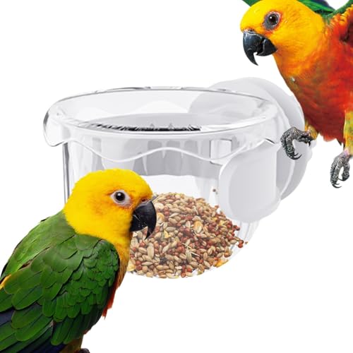 kdkskss Vogelfutternapf | Vogelnapf Für Käfig | Spritzsichere Reisenapf Für Papageien Sittiche Aras Innen Außen Voliere Garten von kdkskss
