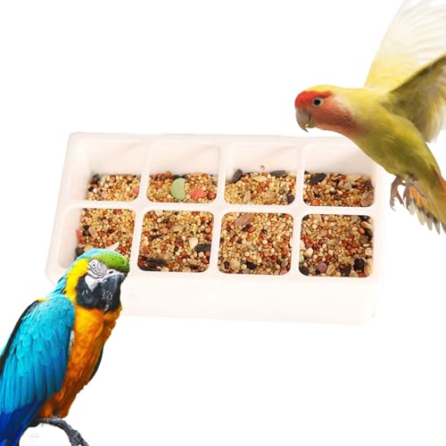 kdkskss Vogeltränke Für Käfig,Auslaufsicher Robuster Kunststoff Mehrfach Sittichfutterautomat - Wellensittichzubehör Für Balkon Garten Terrasse Innenbereich Außenbereich Haustürbereich von kdkskss