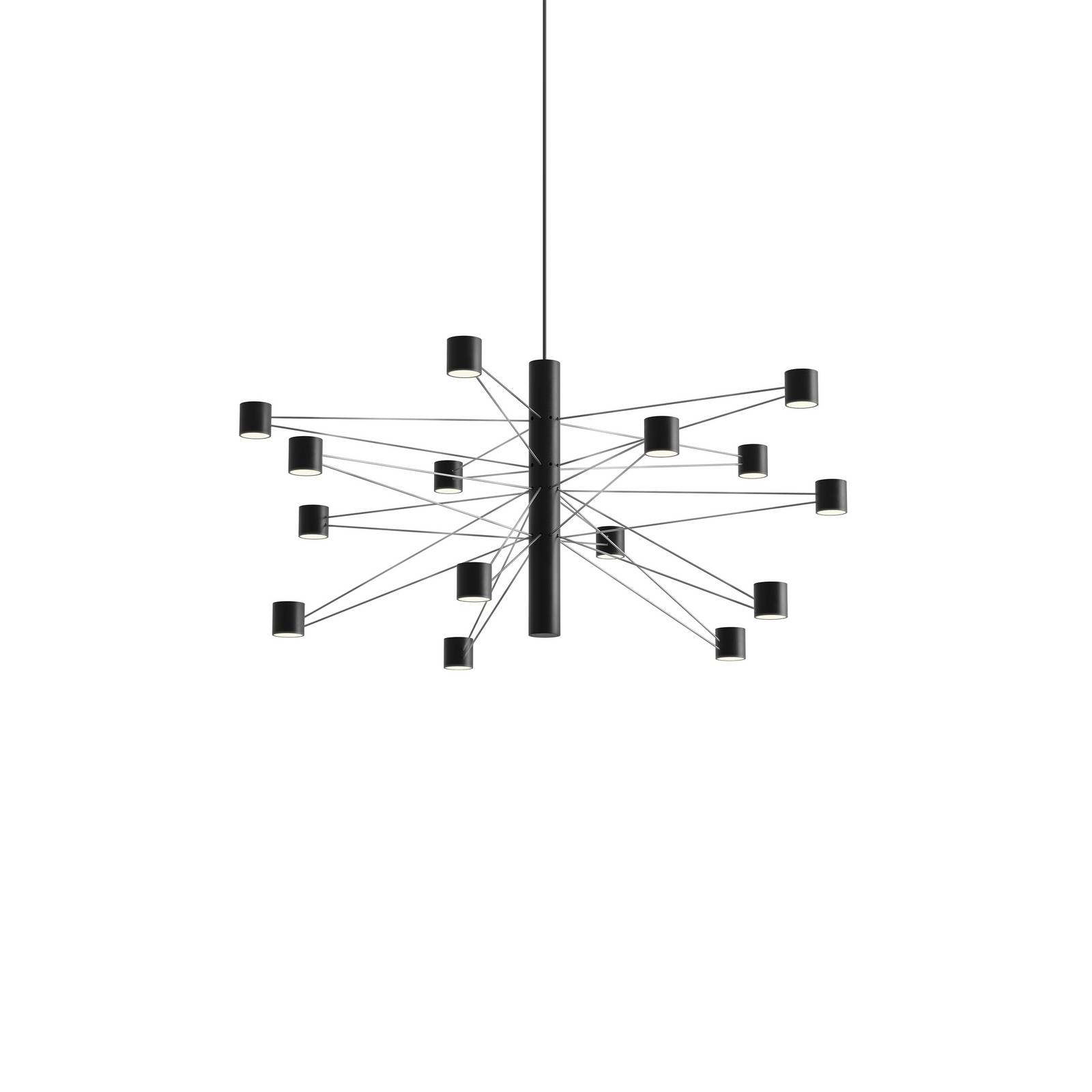 kdln LED-Hängelampe POLAR 15.1, Ø 77 cm, schwarz 15-flg. dim kdln LED-Hängelampe POLAR 15.1, Ø 77 cm, schwarz 15-flg. dim von kdln