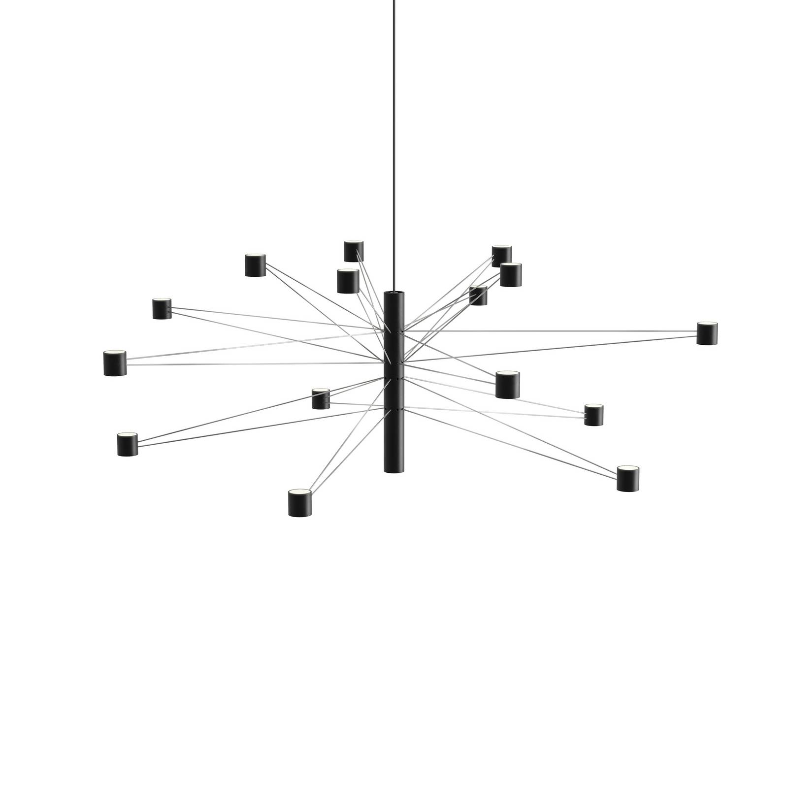 kdln LED-Hängelampe POLAR 15.3, Ø 124 cm schwarz 15-flg. dim kdln LED-Hängelampe POLAR 15.3, Ø 124 cm schwarz 15-flg. dim von kdln