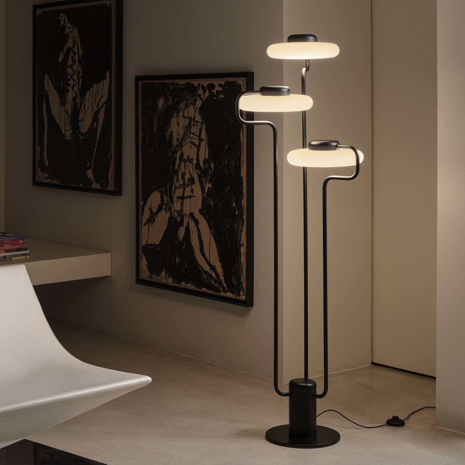 kdln LED-Stehleuchte TRATTO, schwarz, Höhe 150 cm, 3-flammig kdln LED-Stehleuchte TRATTO, schwarz, Höhe 150 cm, 3-flammig von kdln