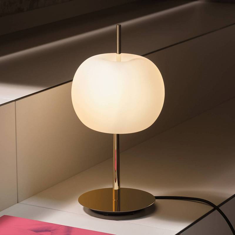 kdln LED-Tischleuchte KUSHI, messing, Höhe 32 cm, Dimmer CCT von kdln