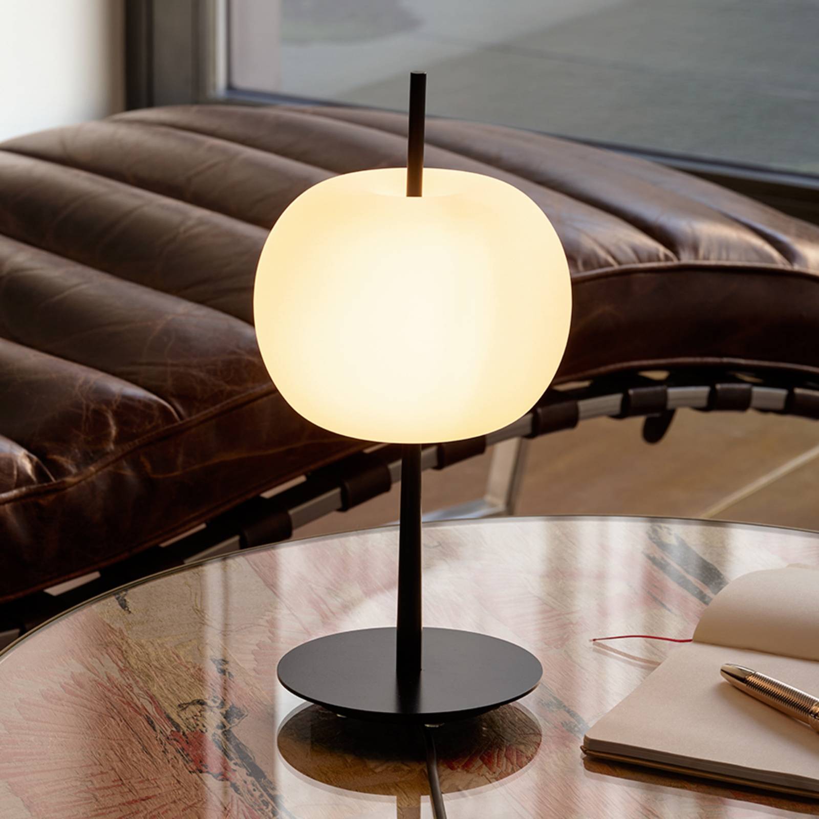 kdln LED-Tischleuchte KUSHI, schwarz, Höhe 32 cm, Dimmer CCT kdln LED-Tischleuchte KUSHI, schwarz, Höhe 32 cm, Dimmer CCT von kdln