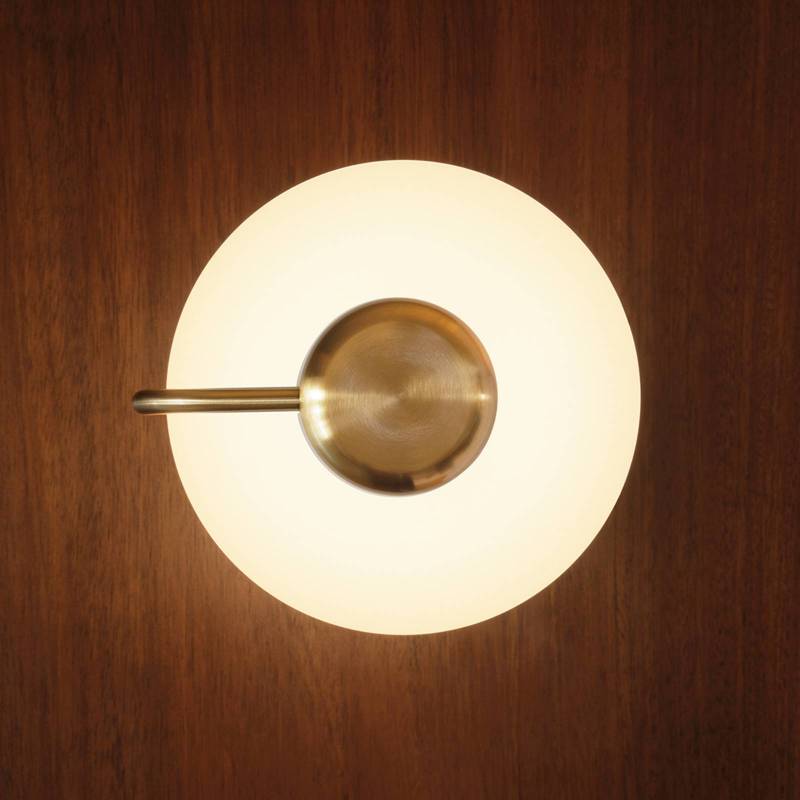 kdln LED-Wandleuchte TRATTO, messing, Ø 27 cm, Metall/Glas von kdln