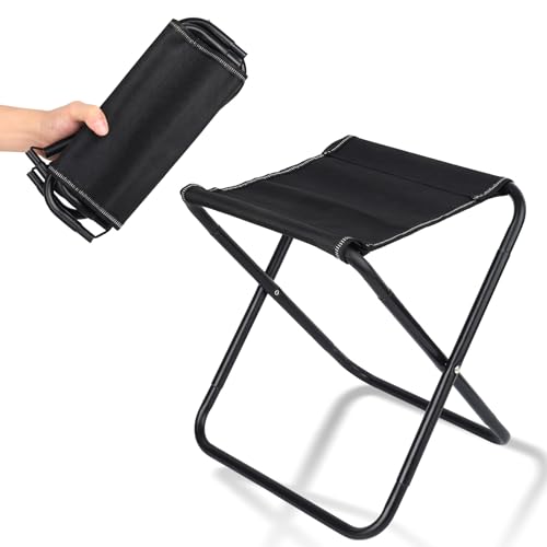 Campinghocker Faltbarer Camping Hocker,Tragbarer Klapphocker faltbar,31 cm Mini Sitzhocker Klappbarer Hocker,Leicht Falthocker Stool Mini Campingstuhl Klein für Reisen Outdoor Wandern Garten Angeln von kebitedamai