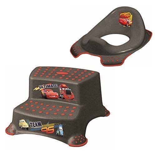 2er Set Z Disney Cars metallic WC Aufsatz + Hocker zweistufig Toilettentrainer von keeeper